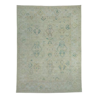 Turkish Oushak Rug 8'9" x 11'8" #18539 For Sale