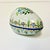 Turquoise -1950s Vintage Mediterranean Portuguese Art Nouveau Hand-Painted Porcelain Egg Trinket Box For Sale - Image 8 of 10