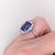 Modern 4.2ct Art Deco Tanzanite Ring With Earth Mined Diamonds Halo: Solid 14k Gold, Size 6.75 For Sale - Image 3 of 7
