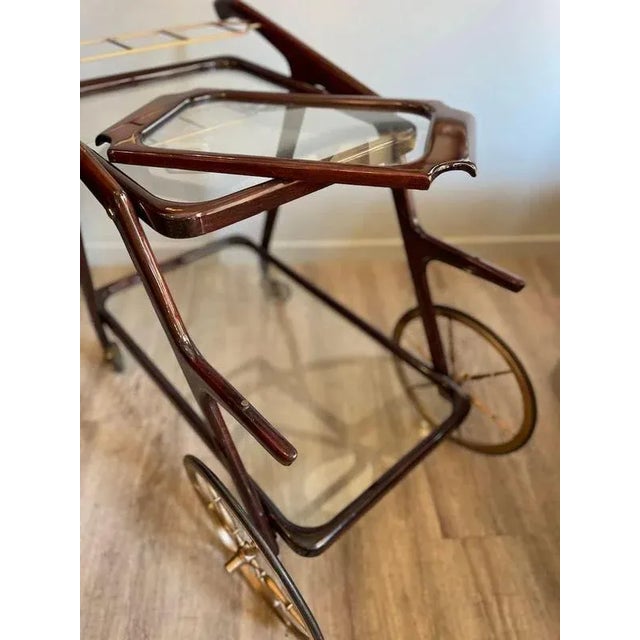 Vintage Wooden Cart with Removable Tray, 1960s For Sale - Image 16 of 17