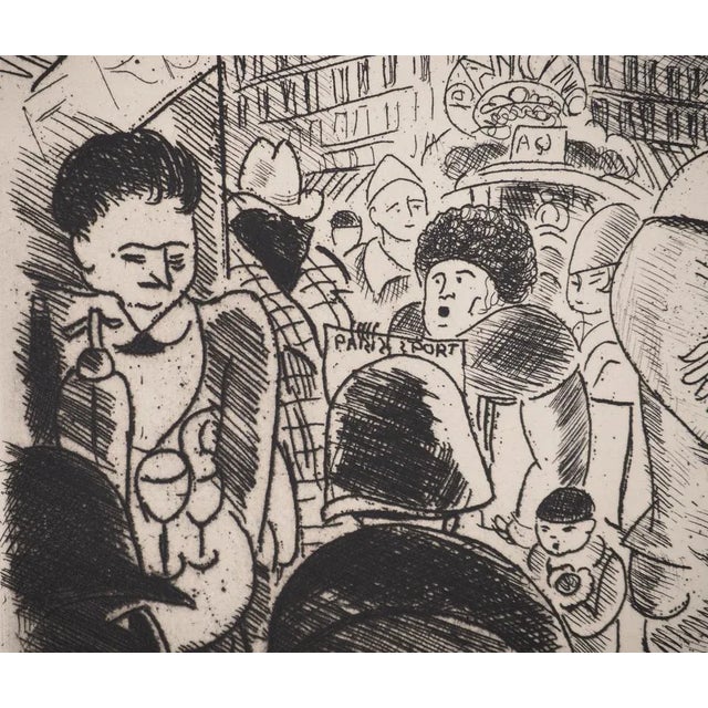 Pierre Falke, On the Terrace, Original Engraving For Sale - Image 4 of 7