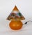 1930s Hand-Painted Czechoslovakian Glass Arts & Crafts Lamp For Sale - Image 4 of 10
