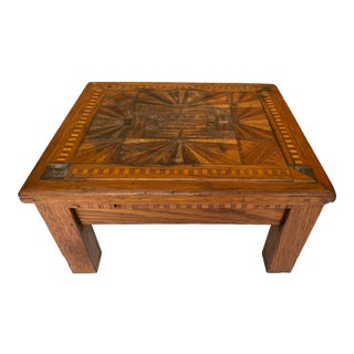 11960s Vintage Marquetry Stool For Sale