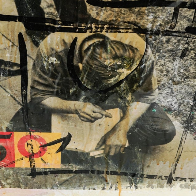 A striking large-format mixed-media work by German-American artist Peter Robert Keil, signed and dated Berlin, 1995....