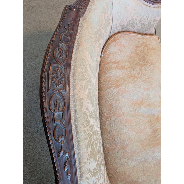 Light Yellow Early 20th Century Louis XV-style (French Provincial/Rococo Revival) Canapé or Settee For Sale - Image 8 of 8