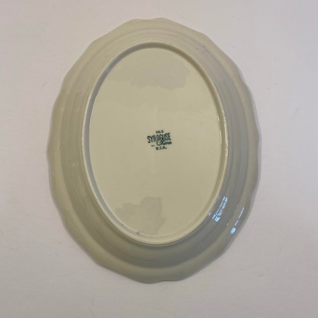 Shabby Chic 1960s Syracuse China Scalloped Howard Johnson Restaurantware Platter For Sale - Image 3 of 6