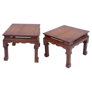 Lacquered Wooden Side Tables, 1950s, Set of 2 For Sale