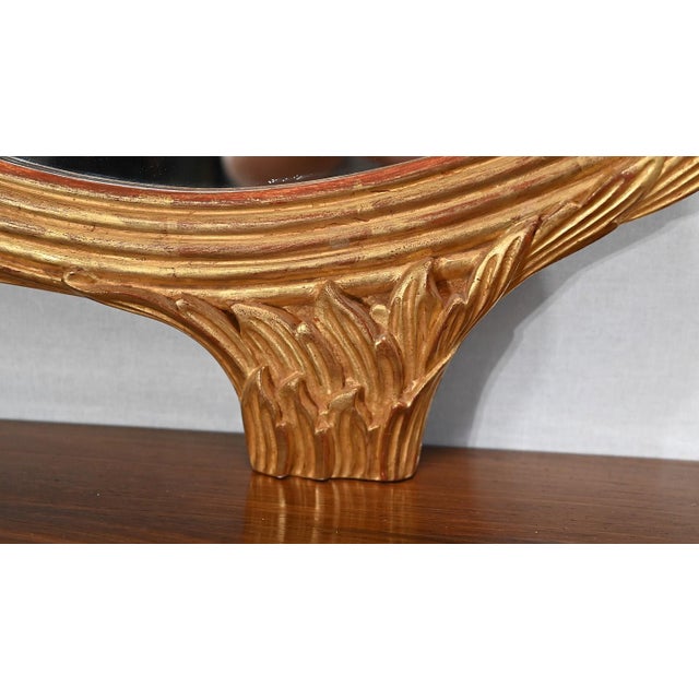 Antique Golden Wood Mirror in Louis XV Style For Sale - Image 16 of 18