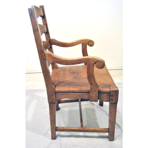 English Ladderback Armchairs- A Pair For Sale - Image 4 of 7