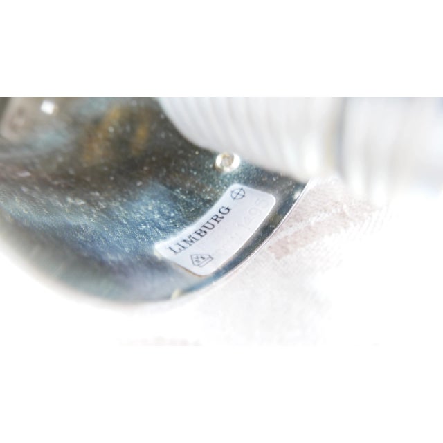 1970s German Opal Glass Chrome Pendant Lamp from Glashütte Limburg, 1970s For Sale - Image 5 of 9