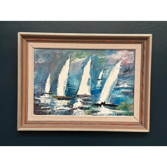 Bertil Thorell, Sailboats, 1977, Oil on Panel, Framed For Sale - Image 14 of 18