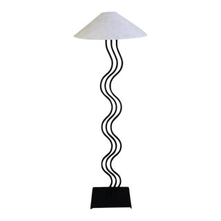 1980s Postmodern Memphis Style Wave Floor Lamp by Alsy For Sale