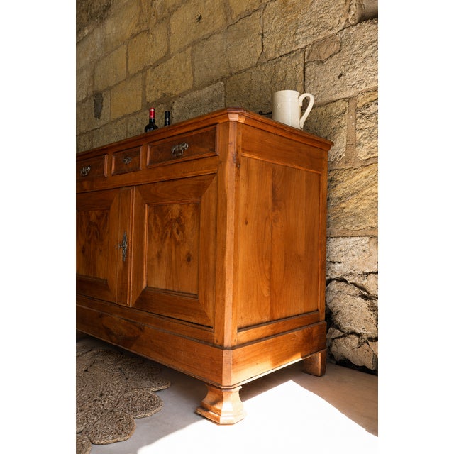 Antique French Rustic Sideboard in Cherrywood, Early 1900s For Sale - Image 6 of 10