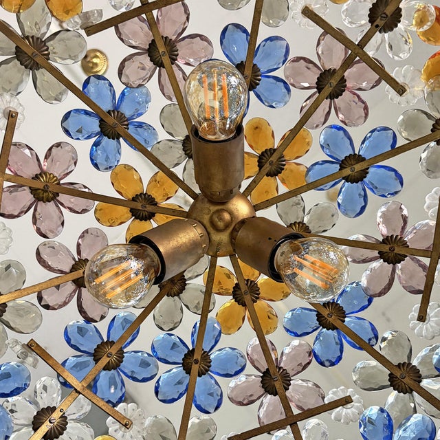 Mid-Century Modern Italian Glass and Metal Pendant Lights, 1960s, Set of 2 For Sale - Image 12 of 13