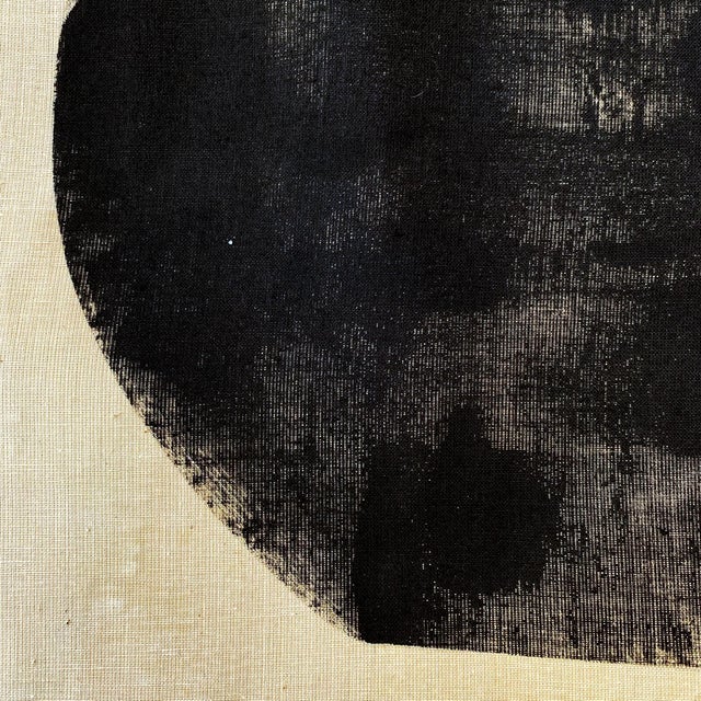2020s "Forms 03" Painting on Vintage Cotton For Sale - Image 5 of 7