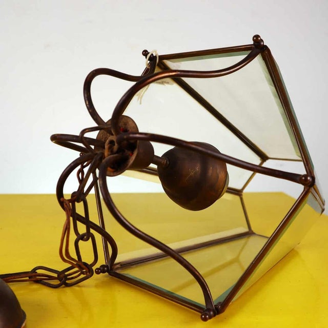 Glass and Metal Pendant, 1960s For Sale - Image 10 of 11