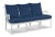 Traditional Haven Outdoor Sofa in Canvas Navy with Canvas White Welt For Sale - Image 3 of 4