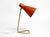 Mid-Century Modern Large Mid-Century Modern Brass Table Lamp with Brick Red Shade, 1950s For Sale - Image 3 of 18