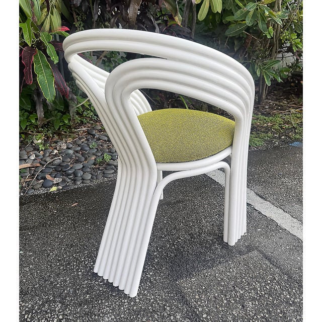 Rohe Noordwolde 1980s 5-Strand Rattan Chairs, Axel Enthoven, Manner, 2 Pairs Available For Sale - Image 4 of 8