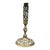 Stone Vintage Hollywood Regency Round Blue Marble Top Brass Pedestal Side Table For Sale - Image 7 of 8
