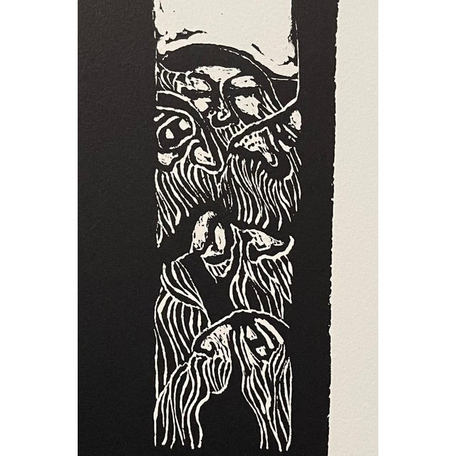 Luis Camnitzer, Latin American Judaica Conceptual Chassidic Art Modern Woodcut Luis Camnitzer For Sale - Image 4 of 8