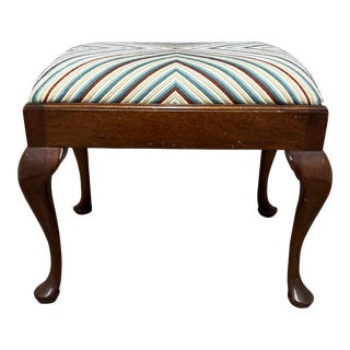 1970s Queen Anne Style Footstool For Sale