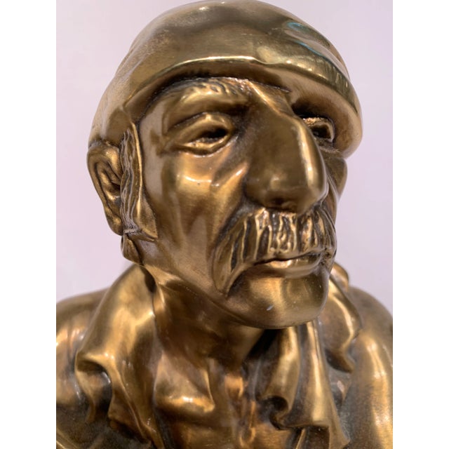 1950s Spanish Men Brass Statues - a Pair For Sale In Los Angeles - Image 6 of 13