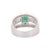 Not Yet Made - Made To Order Emerald Diamond Engagement Band Ring, 1.36ct in 18k White Gold Size 7 For Sale - Image 5 of 11