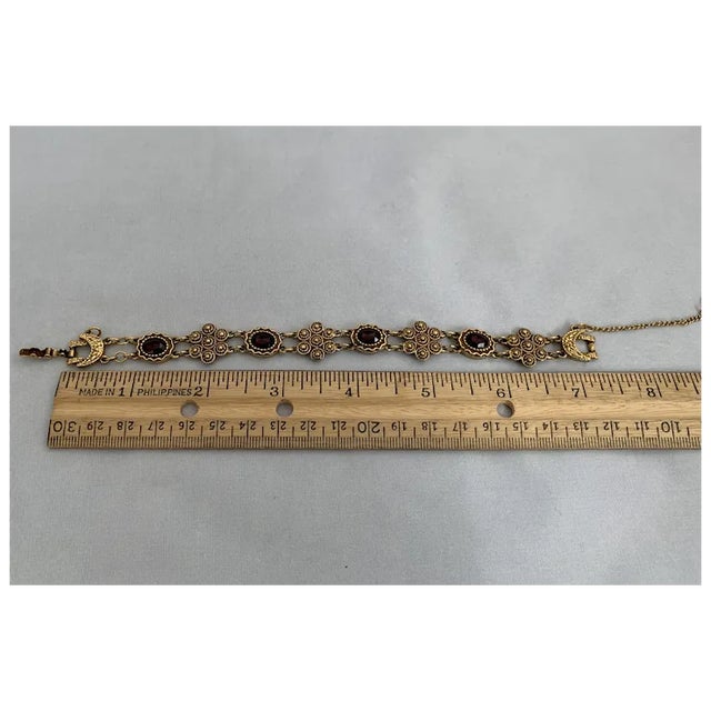 Early 20th Century Bohemian Garnet Bracelet For Sale - Image 9 of 12