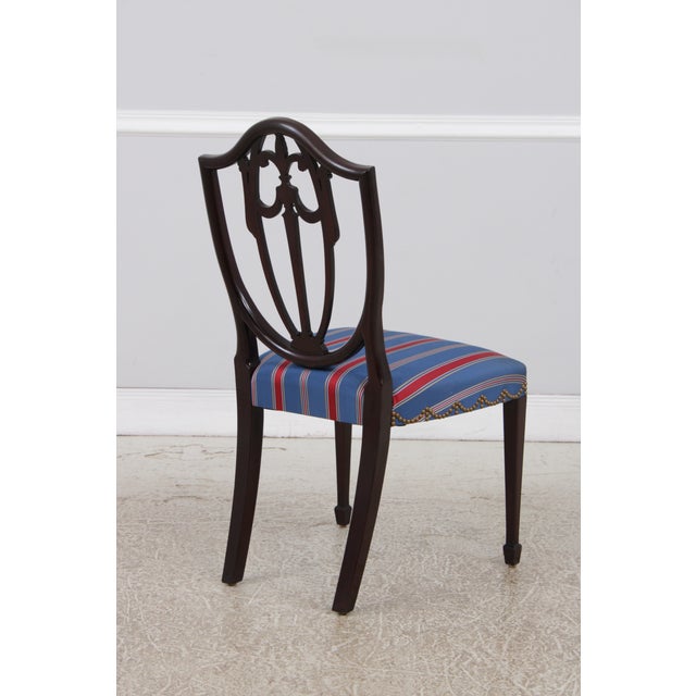 Brown Pair of Kindel Grand Rapids Mahogany Shield Back Chairs For Sale - Image 8 of 18