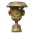 Gold Leaf Antique Urn Vase From Italy Planter Stucco Vase 1960's For Sale