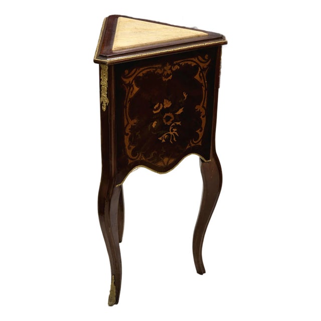 XV Louis Style Marble Topped Gold Side Tables For Sale