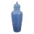 Tall Blue Glaze Lidded Hexagonal Vase with Crackle Finish, Vintage For Sale