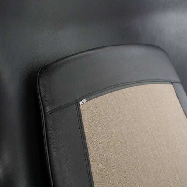 Set of Egg Chair and Ottoman in Aniline Leather with Polished Aluminium Base by Arne Jacobsen for Fritz Hansen, 2005 For Sale - Image 10 of 18