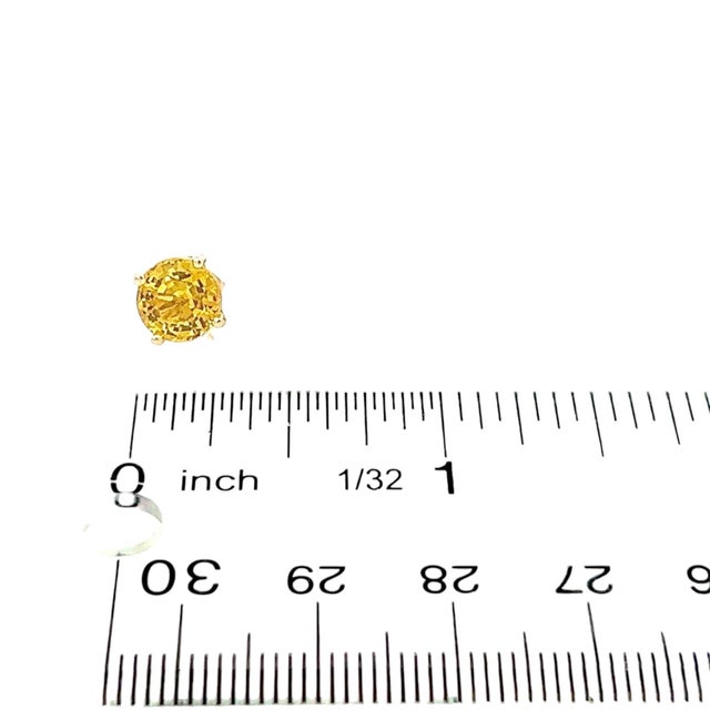 Natural Sapphire Stud Earrings 14k Yellow Gold 1.7 TCW Certified For Sale - Image 9 of 14
