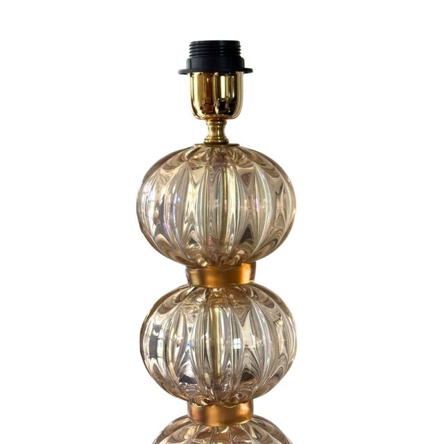Contemporary Modern Murano Opalescent Bubble Lamps - a Pair For Sale - Image 3 of 10