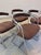 This set of four Italian upholstered chairs from the 1970s makes a glamorous statement in the dining room and perfectly...