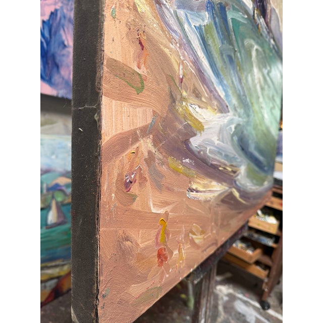 Wood California Coastal Impressionism | Original Plein Air Oil Hartman For Sale - Image 7 of 9