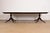 English Baker Furniture Style English Georgian Banded Mahogany Double Pedestal Extension Dining Table, Newly Refinished For Sale - Image 3 of 12
