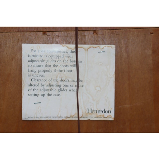 1960s Henredon Walnut Folio 10 Secretary Desk Double Hood For Sale - Image 10 of 12