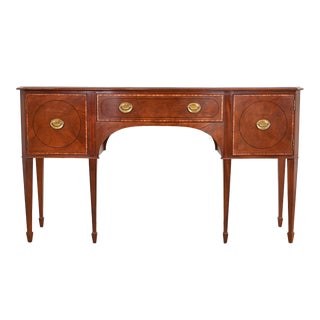 Baker Furniture Federal Inlaid Mahogany Sideboard Credenza For Sale