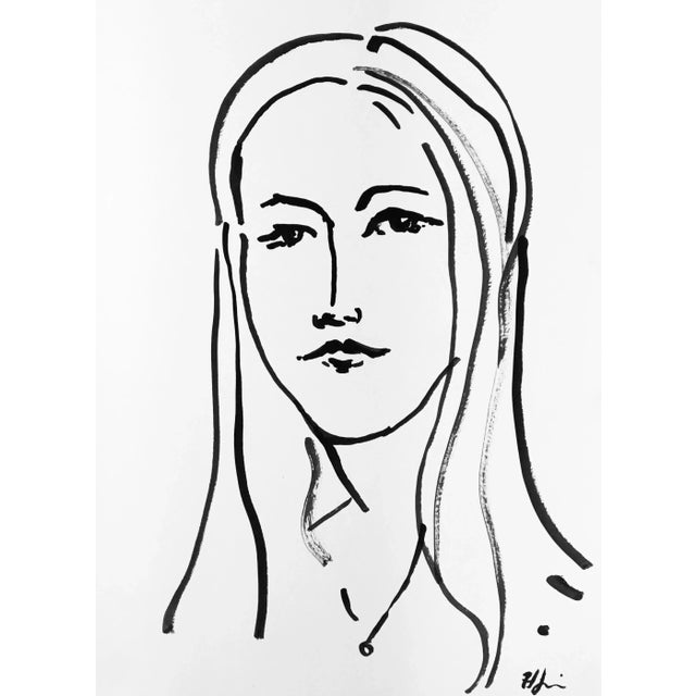 Contemporary Portrait of a Girl #3 Drawing Portrait For Sale - Image 3 of 3