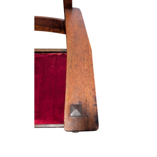 Antique Stickley Mission Oak Armchair For Sale - Image 9 of 13
