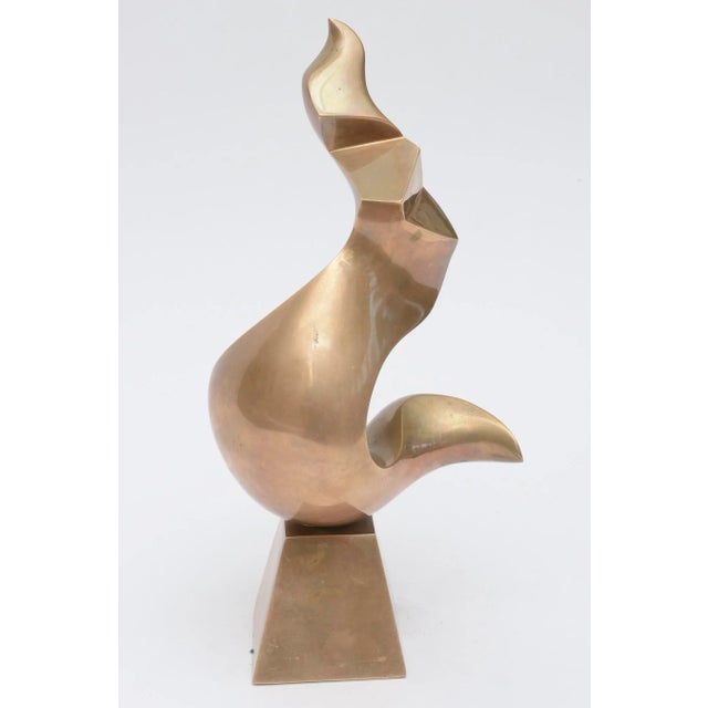 This amazing signed, vintage and limited edition abstract Kieff bronze sculpture is from the 1980's and is 7/9. He is a...