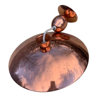 1950s Mid Century Modern Copper Pendant Light For Sale