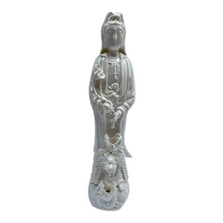 Blanc De Chine Guanyin Statue For Sale