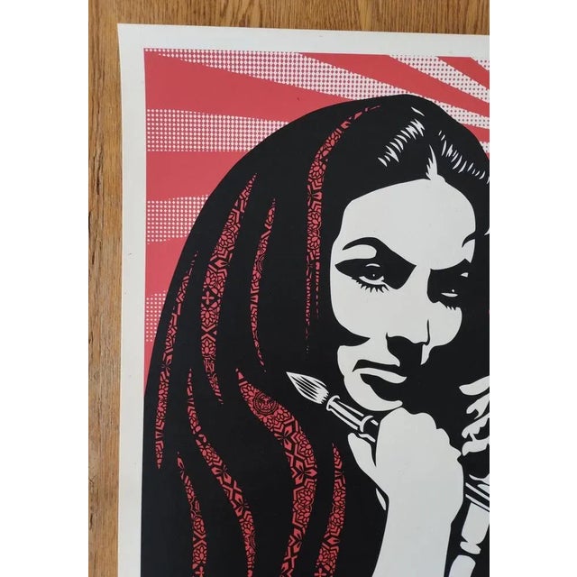Shepard Fairey (Obey Giant), Revolutionary Woman with Brush, 2000s, Screenprint For Sale - Image 6 of 8