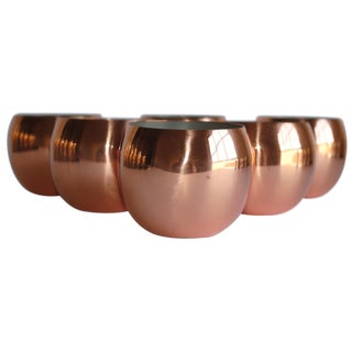 Vintage Copper Tumblers - Set of 6 For Sale