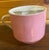 Antique 19th-Century German Pink Lusterware Mustache Cup | "A Present" Relievo Floral Gentleman's Shaving Mug | Victorian Maximalist Tea Cup For Sale - Image 4 of 5
