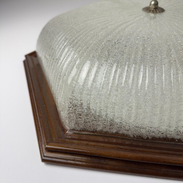 Vintage Ice Murano Glass Ceiling Lamp, Italy, 1980s For Sale - Image 14 of 18